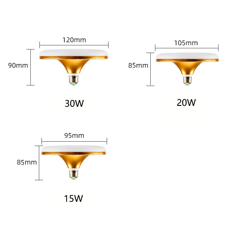 E27 UFO LED Bulb 15W–70W Super Bright Ceiling Light 220V LED Light Bulb Axl