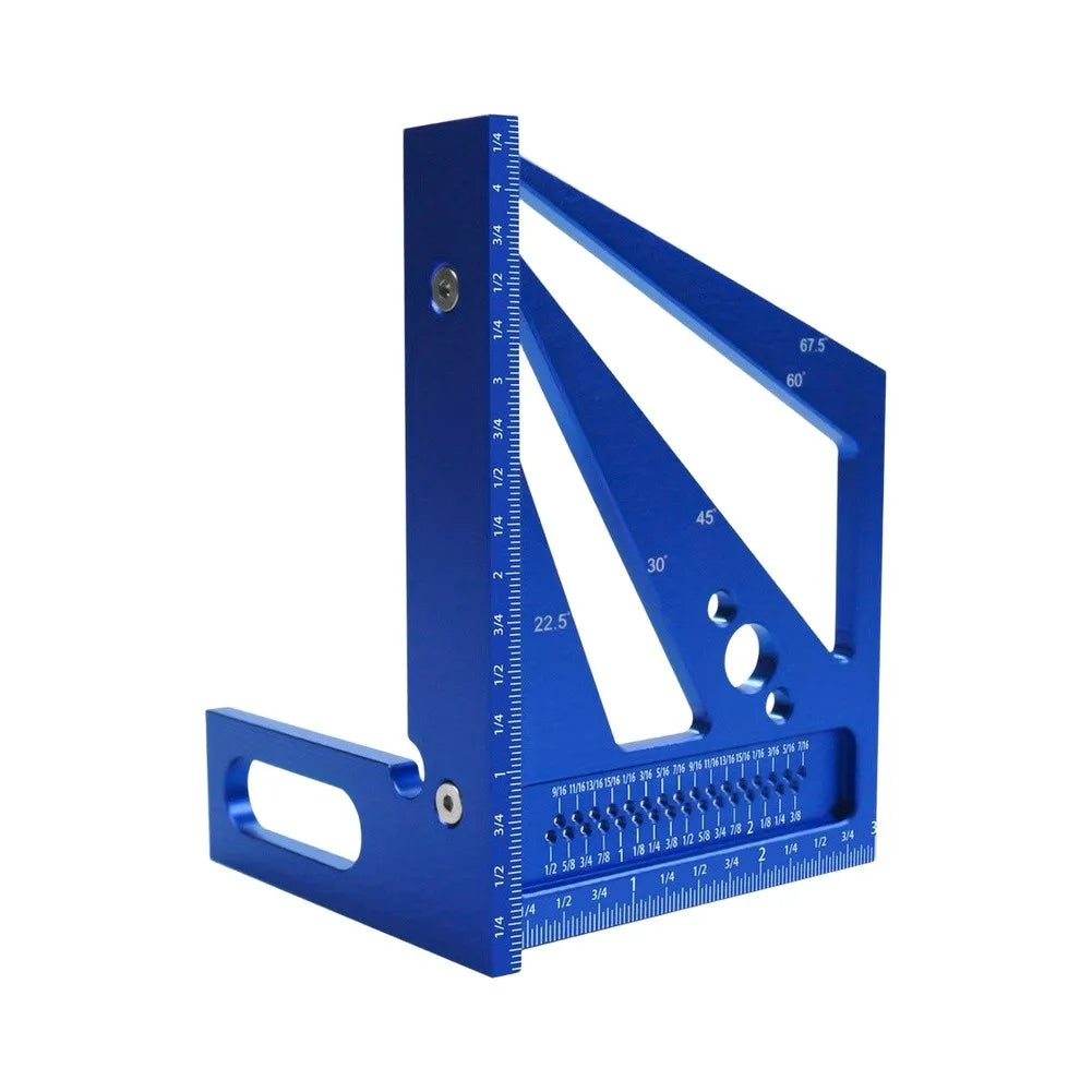 Aluminum Alloy Woodworking Miter Triangle Ruler & Protractor Woodworking Measuring Tool Axl Blue China Mainland