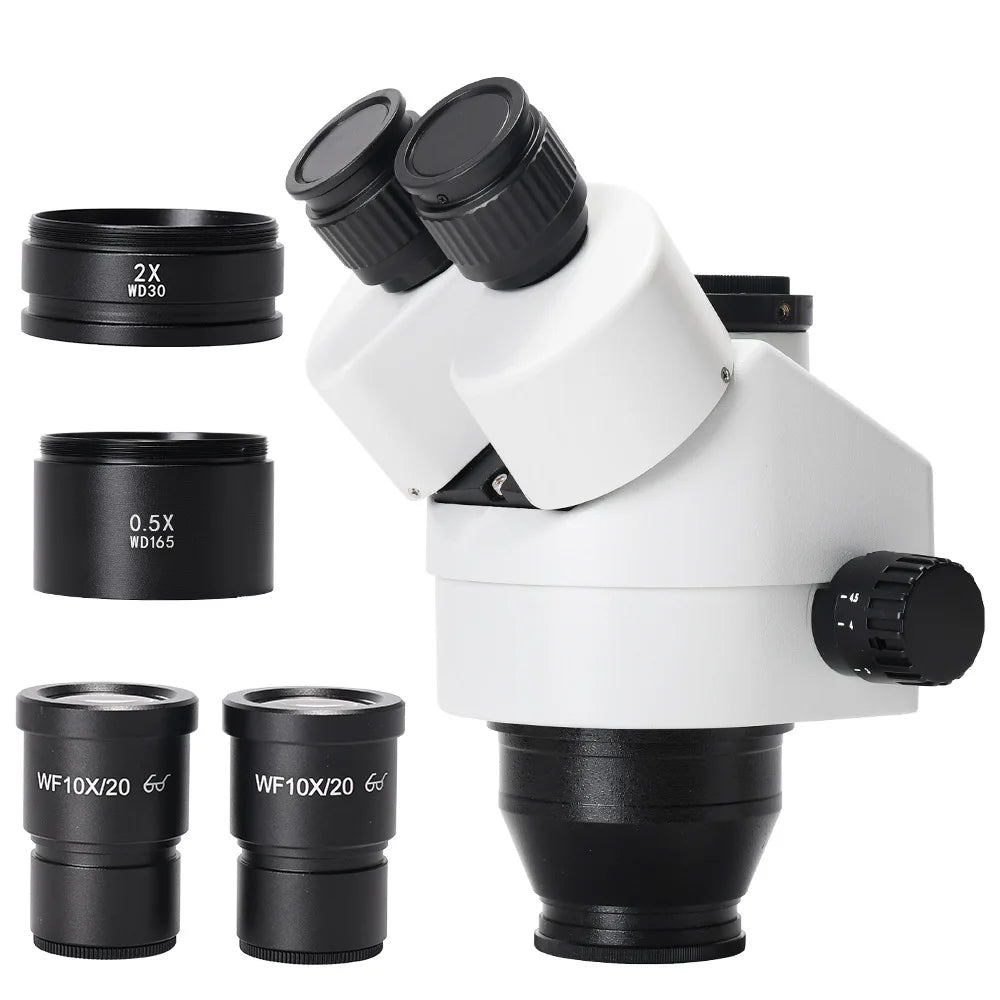 7–45X Trinocular Stereo Microscope Head | Zoom Lens Trinocular Microscope Head Axl