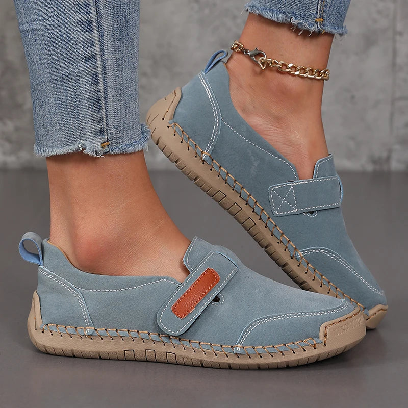 Women's Slip-On Loafers – Casual Leather Moccasin Walking Shoes Women's Slip-On Loafers Axl