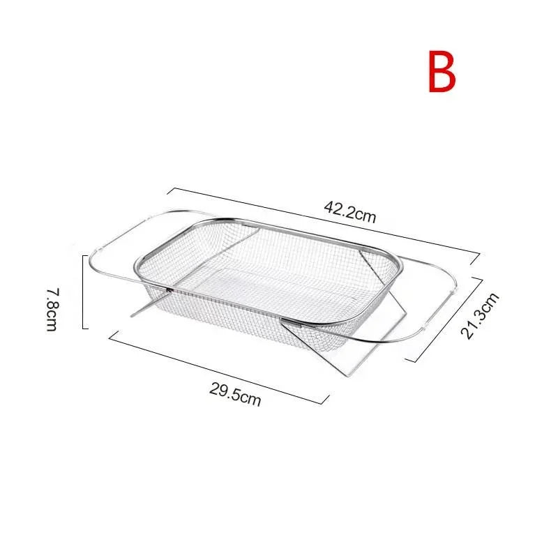 Expandable Stainless Steel Sink Colander & Drain Basket Sink Colander Basket Axl B