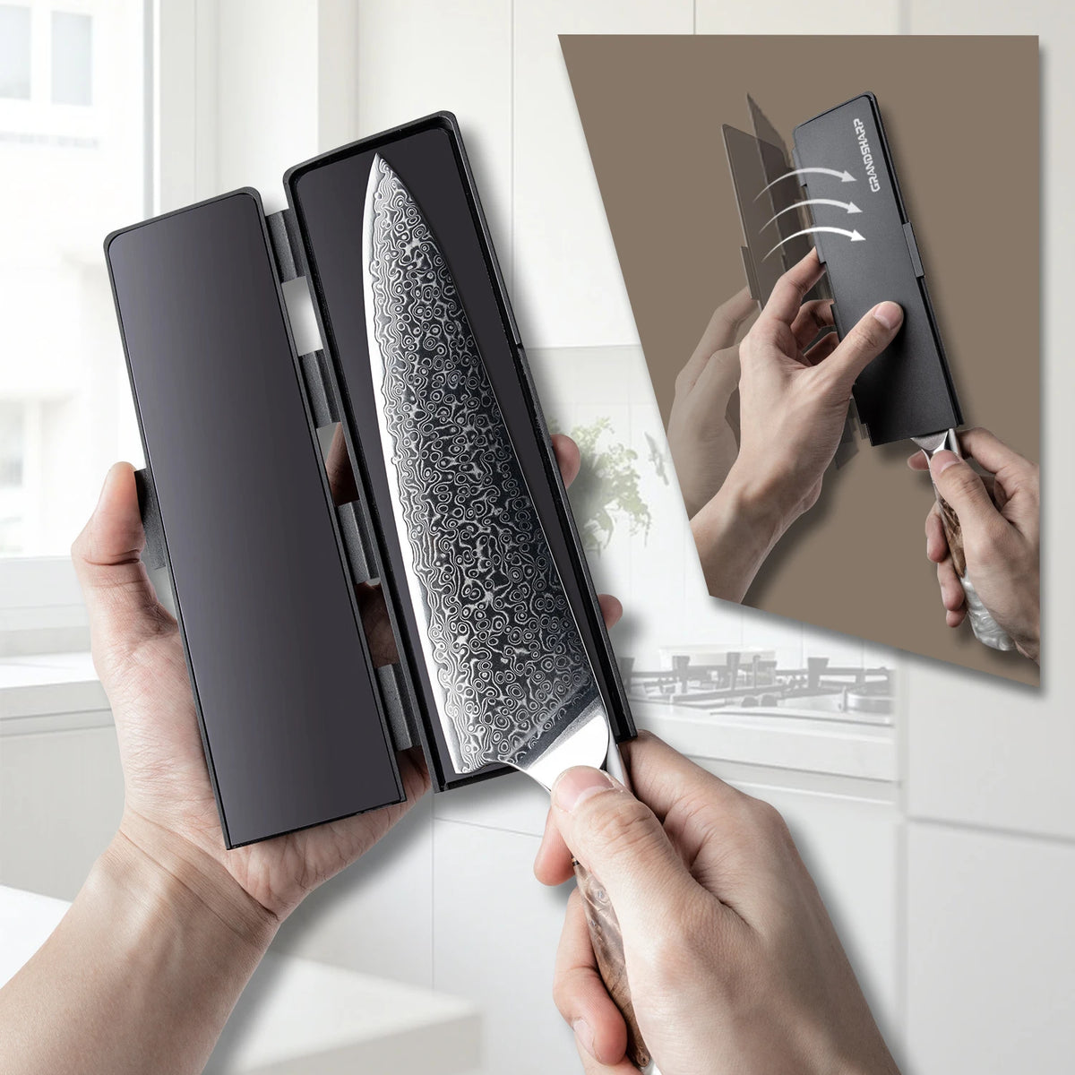 Grandsharp Magnetic Knife Sheath – Flip Cover Blade Protector Knife Blade Sheath Axl