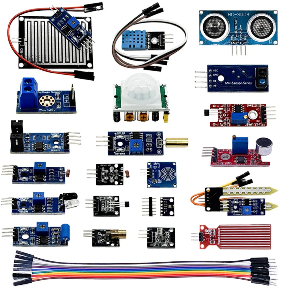 22-in-1 Sensor Modules Starter Kit for Arduino R3 & Raspberry Pico Electronics Starter Kit Axl