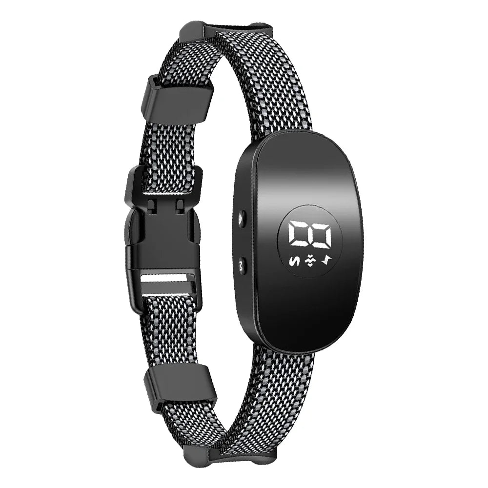 Waterproof Anti-Bark Dog Training Collar – Vibration & Beep Bark Deterrent Collar Axl black