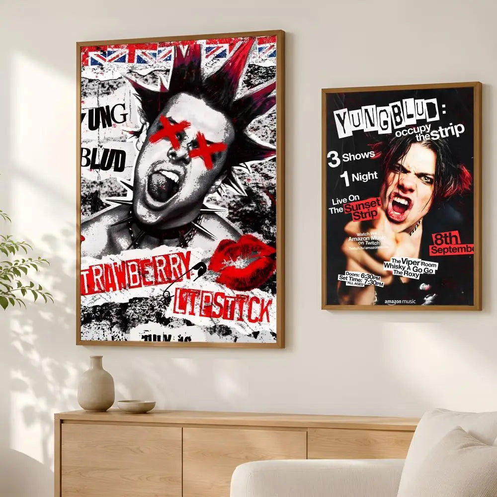 Yungblud HD PVC Self-Stick Wall Poster – Waterproof Decor Wall Art Poster Axl