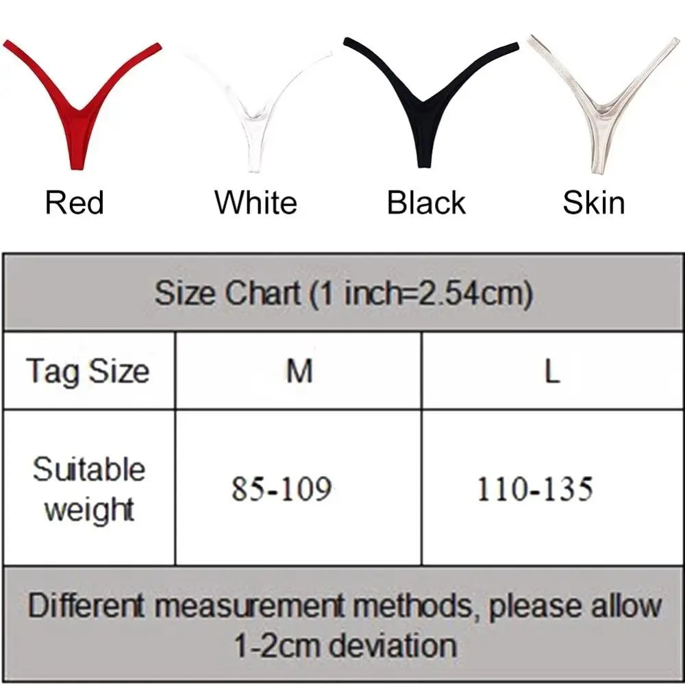 Women's Deep V Thong Panties – Cotton Lace Low Waist Bikini Women's Thong Panties Axl