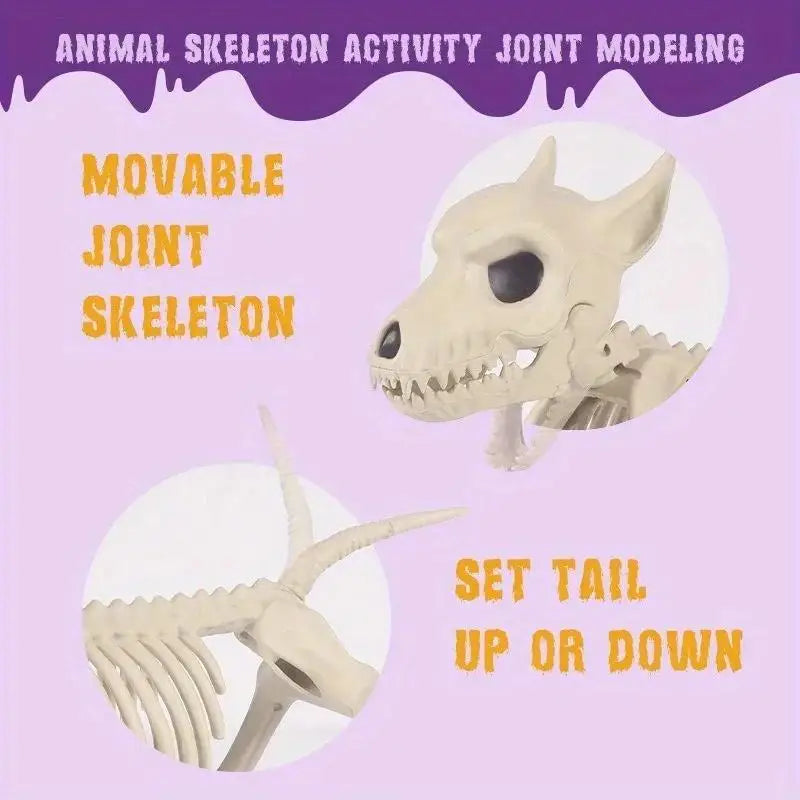 Wolf Skeleton Halloween Ornament – Indoor & Outdoor Garden Decor Halloween Ornament Axl