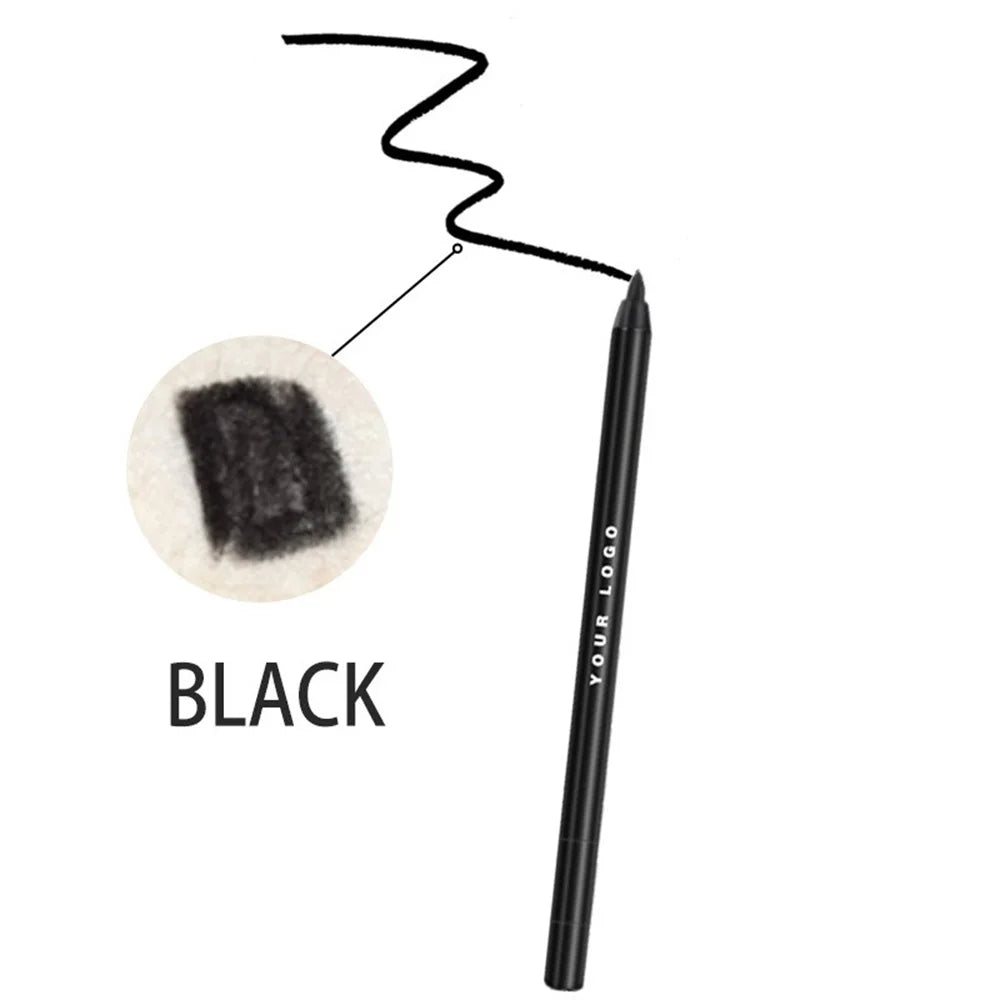 Waterproof Gel Eyeliner Pencil with Sharpener – Vegan & Long Lasting Gel Eyeliner Pencil Axl Black Pencil 01 100pcs with logo