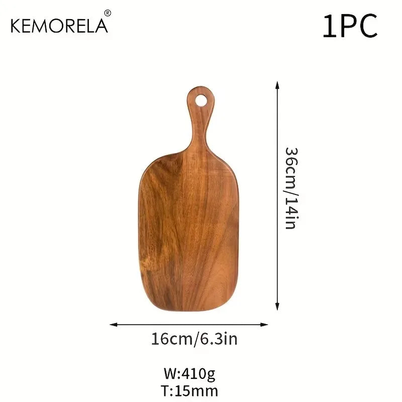 KEMORELA Wooden Cutting Board with Handle | Food-Safe Wood Wooden Cutting Board Axl S