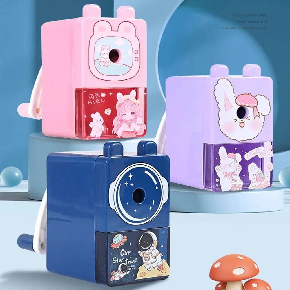Hand Crank Pencil Sharpener – Cartoon Mechanical Pencil Cutter Pencil Sharpener Axl