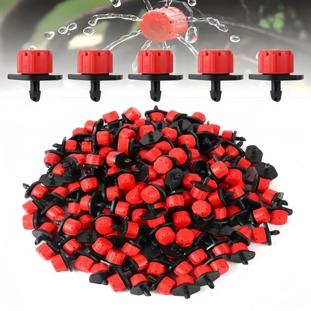 50-Pack Adjustable Garden Drippers – 8-Hole Micro Sprinkler Nozzles Drip Irrigation Nozzles Axl