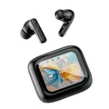 Bluetooth 5.4 ANC TWS Earbuds – Smart LCD Touch Screen Wireless Earbuds Axl Black