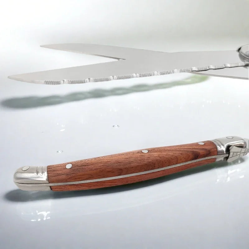 Serrated Steak Knife Set 4/6/8 Pc – Stainless Steel Wood Handle Steak Knife Set Axl