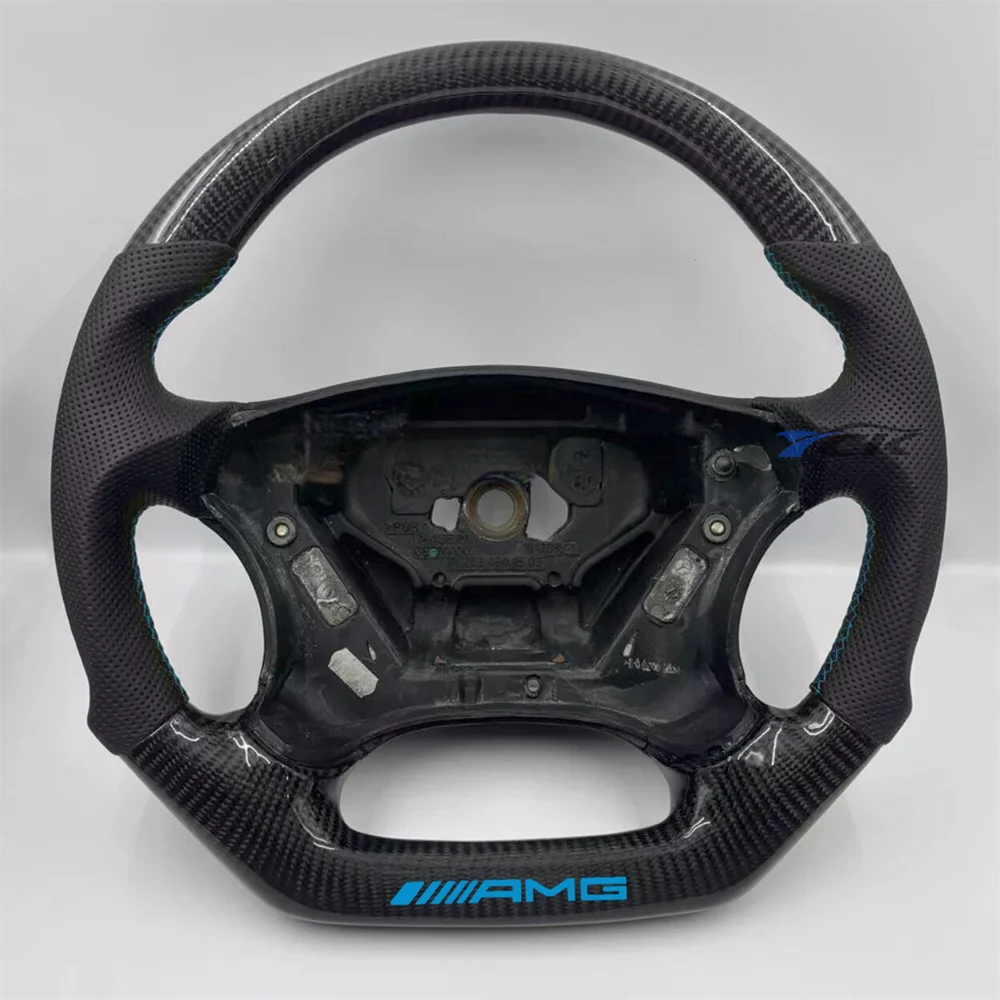 Carbon Fiber Leather Steering Wheel – Mercedes W203 C32 AMG Custom Steering Wheel Axl Steering Wheel