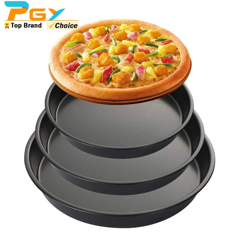 Nonstick Carbon Steel Pizza Pan – Round Baking Tray 7–10 Inch Pizza Baking Pan Axl