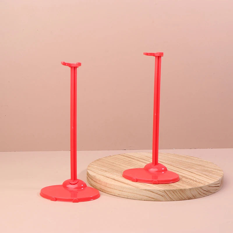 2PCS Clear Doll Display Stand – 1/6 Figure & Toy Holder Doll Display Stand Axl Red