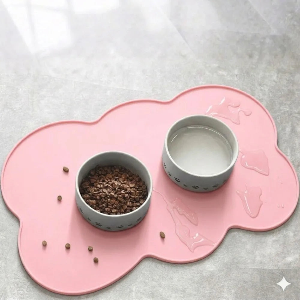 Indoor Pet Feeding Mat – Non-Slip Silicone Dining Mat for Pets Pet Feeding Mat Axl Pink-1pc