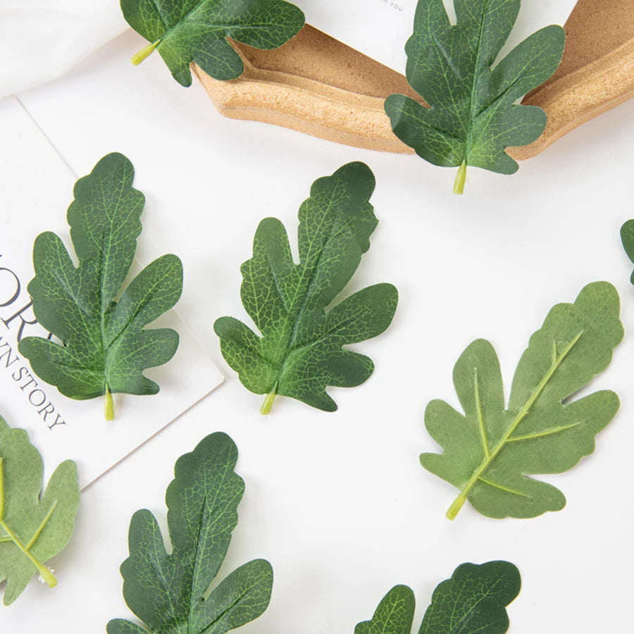 Silk Watermelon Leaves 50–100 Pcs | Wedding & DIY Decor Artificial Silk Leaves Axl