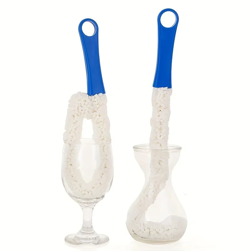 Goblet & Wine Glass Cleaning Brush – Curved Pipe Scrubber Glass Cleaning Brush Axl