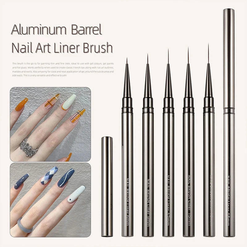5-Piece Nail Art Liner Brush Set – Striping & Detail Pens Nail Art Brushes Axl