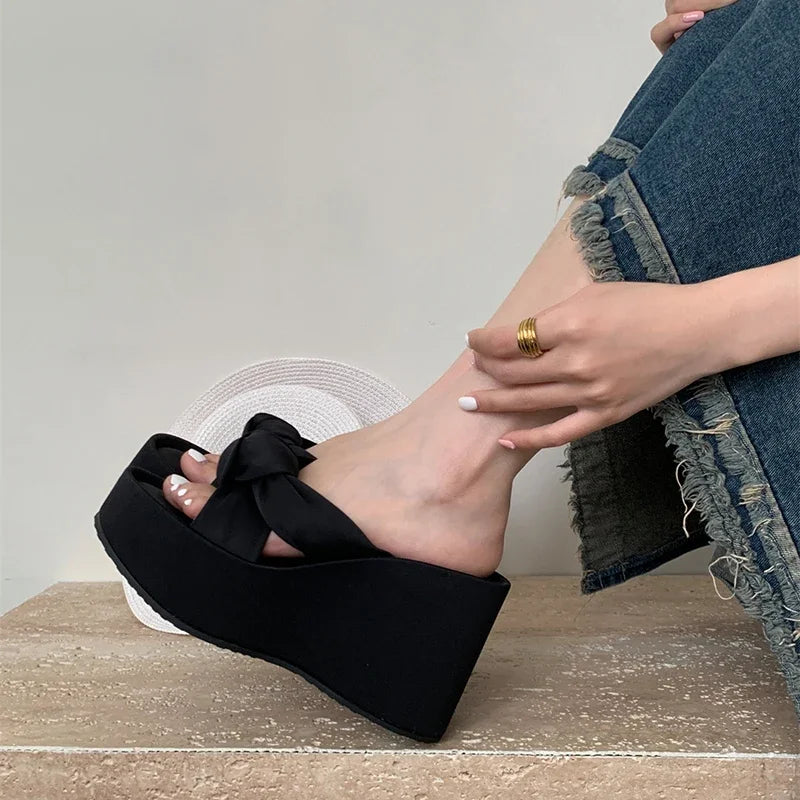 Women's Wedge Platform Slides – Summer Beach Sandals Wedge Platform Slides Axl