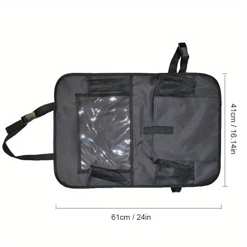 Car Seat Back Organizer – Multi-Pocket Backseat Storage Bag Car Seat Organizer Axl black