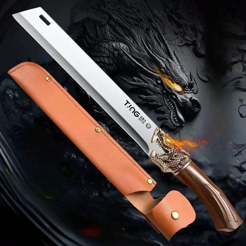 Longquan Ultra-Sharp Stainless Steel Watermelon Fruit Knife Fruit Kitchen Knife Axl