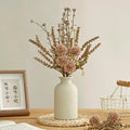 Silk Peony Artificial Flower Bouquet – Wedding & Home Decor Artificial Flower Bouquet Axl color 3 with vase 1 pc