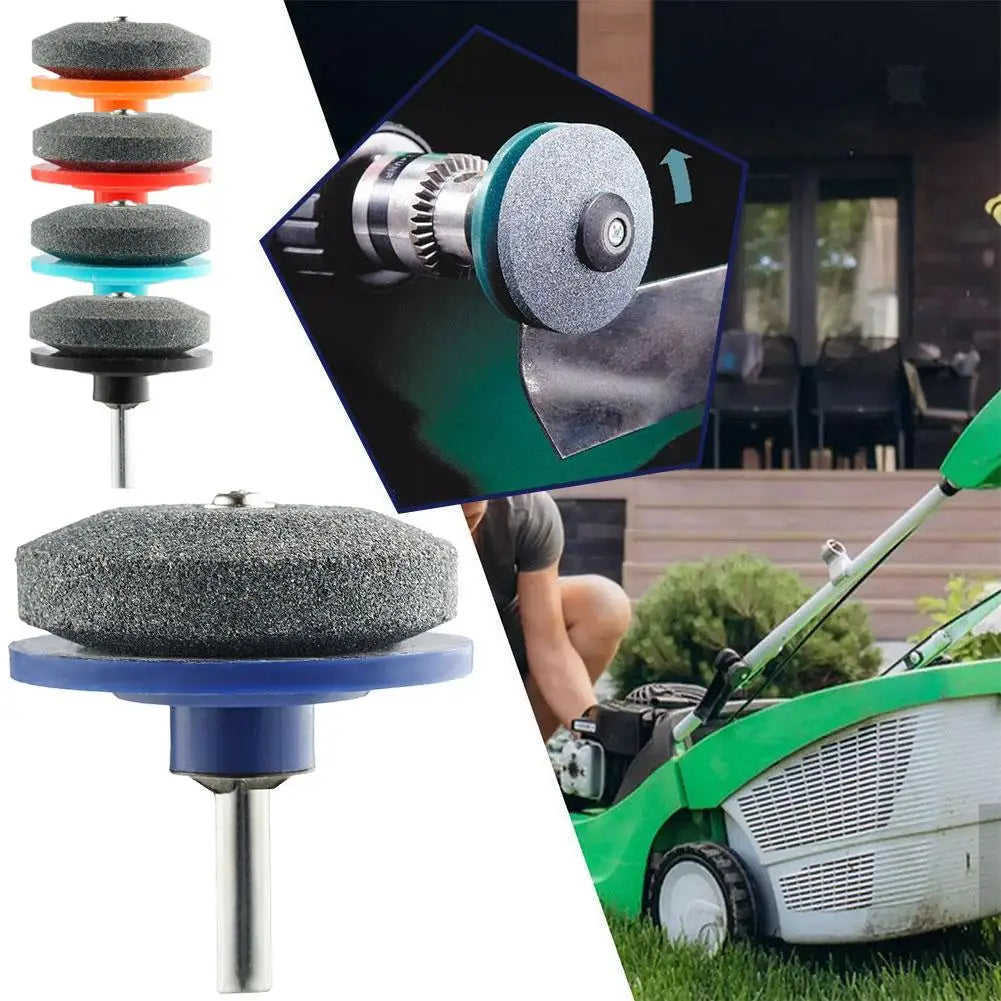 3-Pack Lawn Mower Blade Sharpener for Any Power Drill Blade Sharpener Axl
