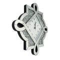 Nordic Mirror Wall Clock 50cm – Silent 3D Glass Silver Decor Wall Clock Axl Silver 50X50CM