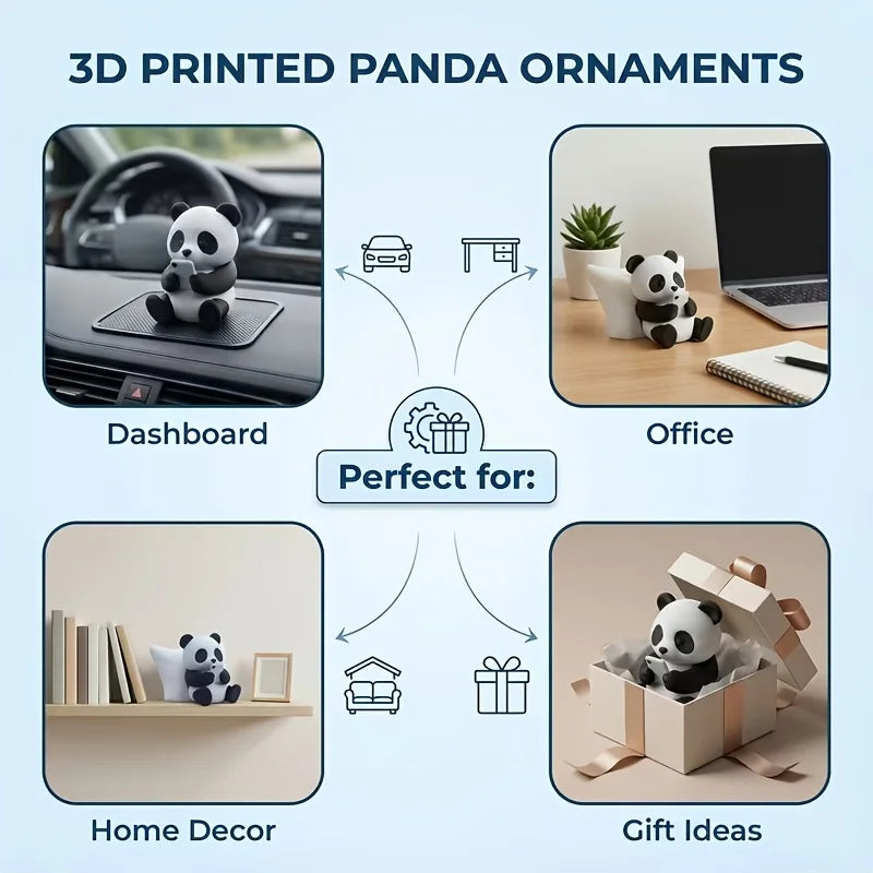 Panda Sculpture Ornament – Desk, Car & Home Decor Figurine Decorative Figurine Axl