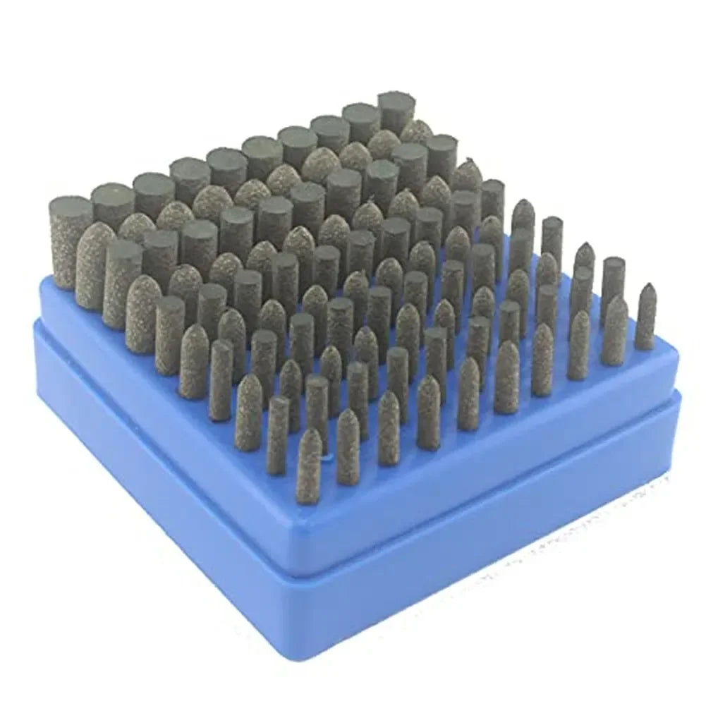 100-Pc Abrasive Mounted Grinding & Polishing Bits | Rotary Tool Abrasive Polishing Bits Axl