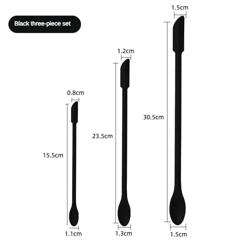 3-Piece Silicone Spatula Set – Mini Makeup & Skincare Scraper Makeup Spatula Set Axl