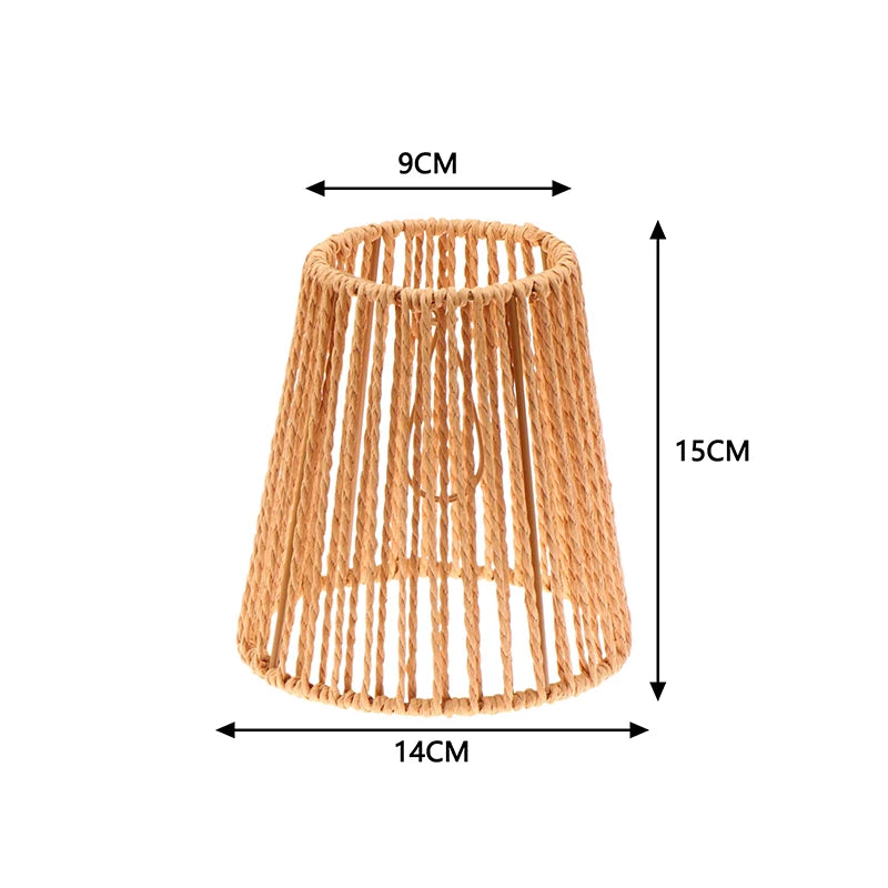 Vintage Handmade Woven Rattan Lampshade – Hanging Light Shade Hanging Lamp Shade Axl A5