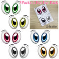 6-Pack Robot Eye Static Cling Vinyl Decals | Cars & Gadgets Vinyl Static Cling Decals Axl 3Packs as show