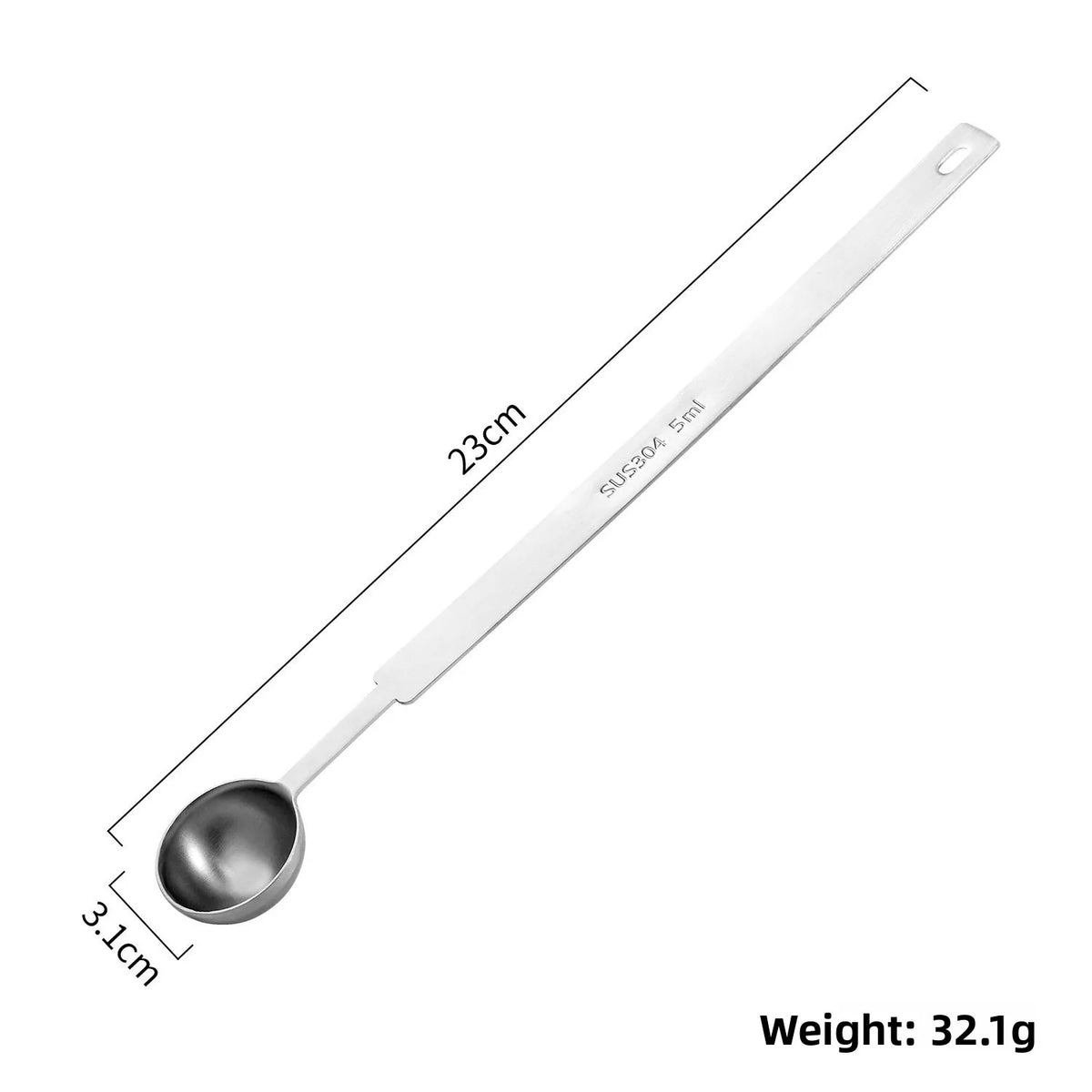 Stainless Steel Graduated Measuring Spoon – 5ml Coffee Scoop Measuring Spoon Axl 5ml(304Measuring spo 5g