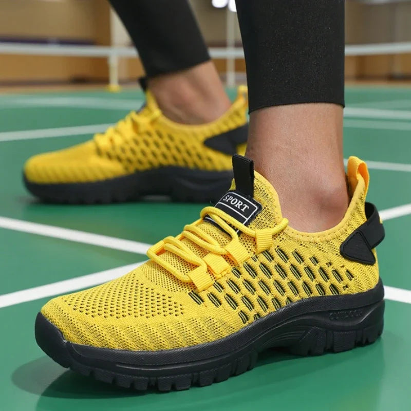 Women's Mesh Breathable Casual Sneakers – Lace-Up Running Shoes Women's Casual Sneakers Axl