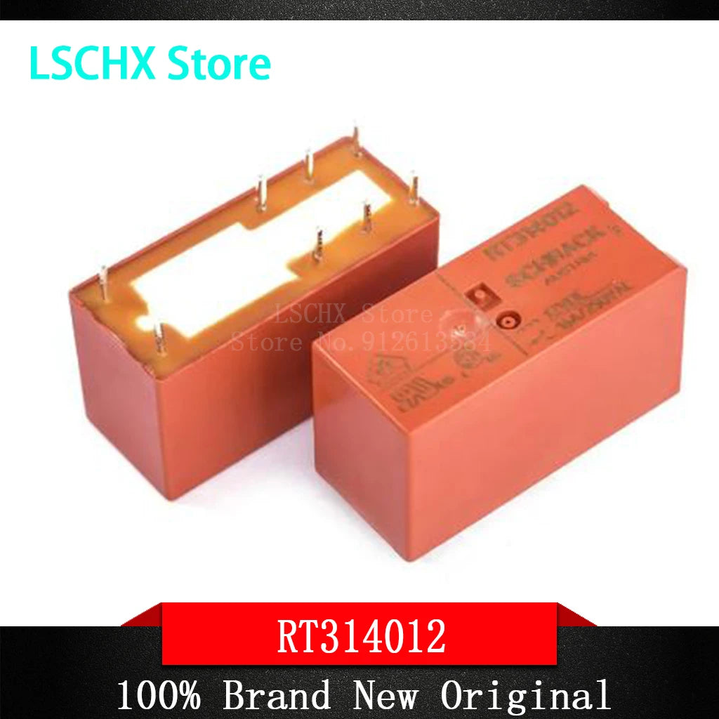 10-Pack RT314012/RT314024 16A 250VAC 8-Pin Power Relay 12V 24V Power Relay Axl RT314024(24V)