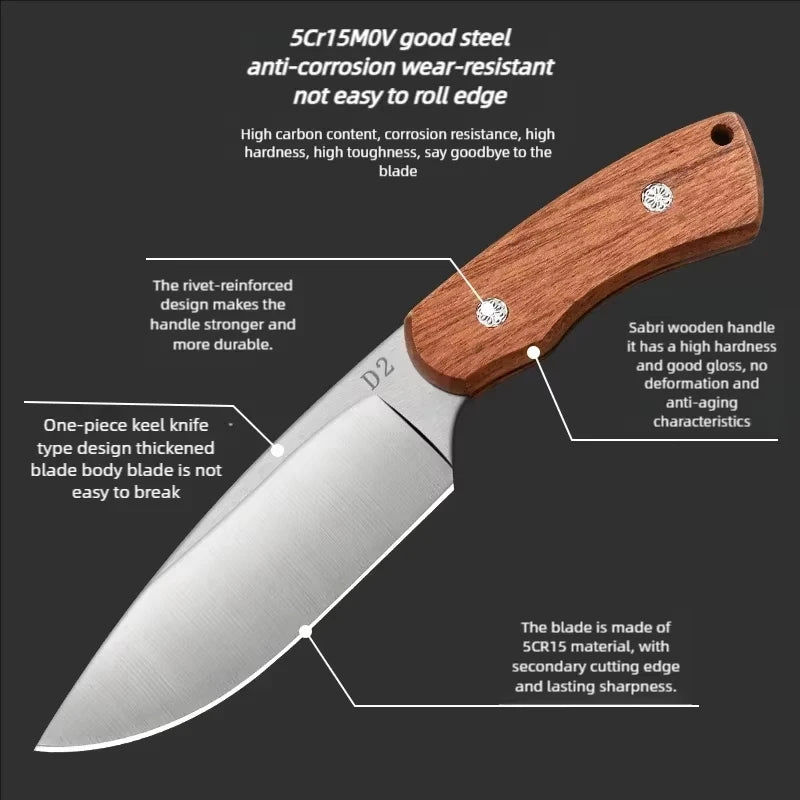 Professional Stainless Steel Cleaver – Sharp Wood Handle Kitchen Knife Kitchen Cleaver Knife Axl
