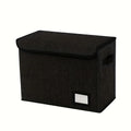 Foldable Comic Book Storage Box with Lid – Linen, Stackable Foldable Storage Box Axl Black - 1pc