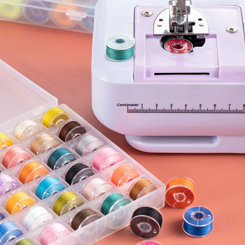 Multicolor Sewing Bobbins Box Set – 25 or 36 Pc Thread Spools Sewing Bobbin Set Axl