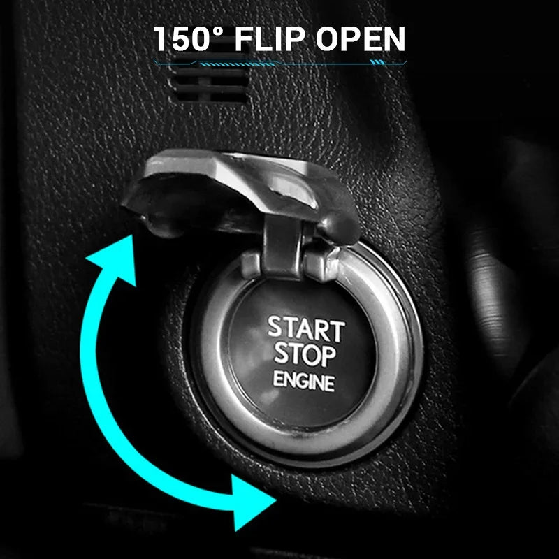 3D Metal Car Start Stop Ignition Button Cover Sticker Car Interior Accessory Axl