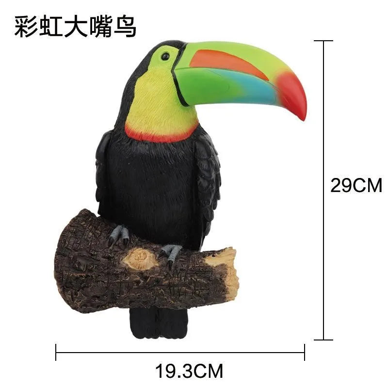 Toucan Bird Figurine – Resin Tree Hugger Garden Ornament Garden Bird Figurine Axl B