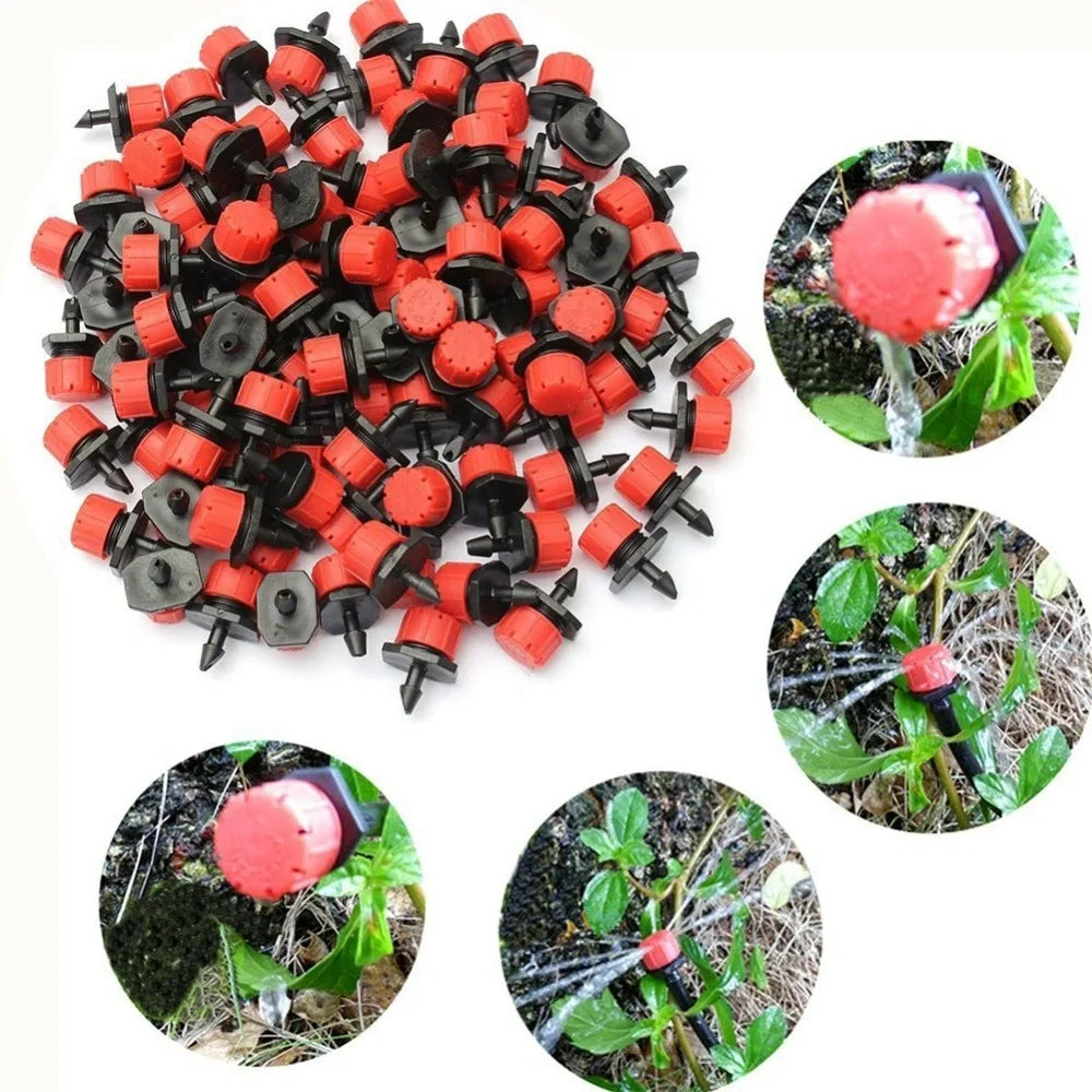 50-Pack Adjustable Garden Drippers – 8-Hole Micro Sprinkler Nozzles Drip Irrigation Nozzles Axl