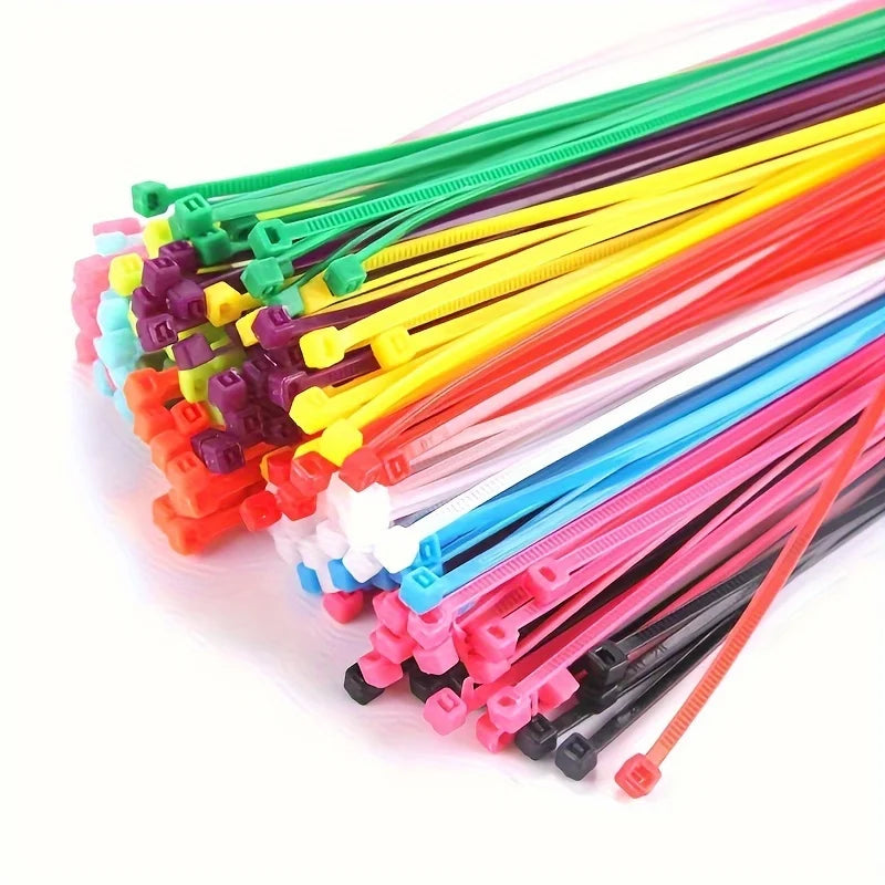 300-Pack Colored Nylon Zip Ties – Self-Locking Cable Ties Nylon Zip Ties Axl