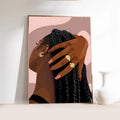 Hip Hop Black Girl Gold Jewelry Wall Poster | Self-Adhesive Wall Art Poster Axl z10 21x30cm No Frame
