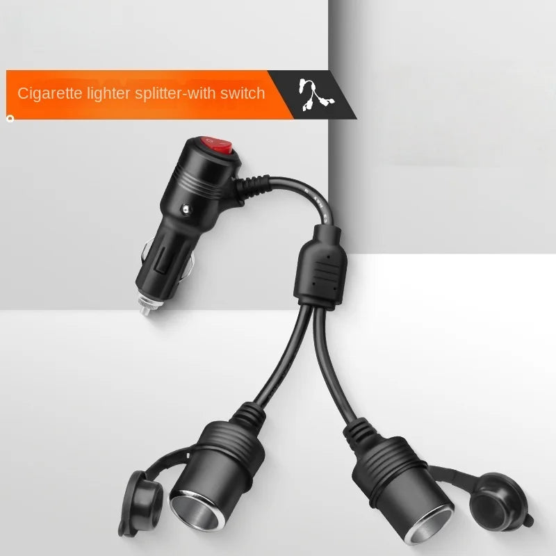 3-in-1 Car Lighter Splitter 180W 12V/24V Fast Charger Adapter Car Power Adapter Axl 2 in 1