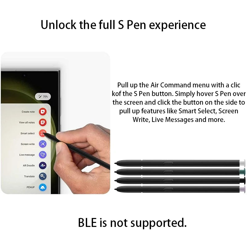 Samsung Galaxy S23 Ultra Stylus Pen + Tips | Advaka No BT Phone Stylus Pen Axl