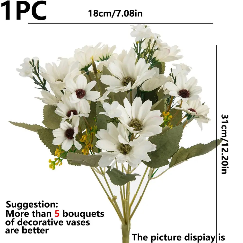 Silk Artificial Daisy Flowers – Wedding & Home Decor Bouquet Artificial Flower Bouquet Axl