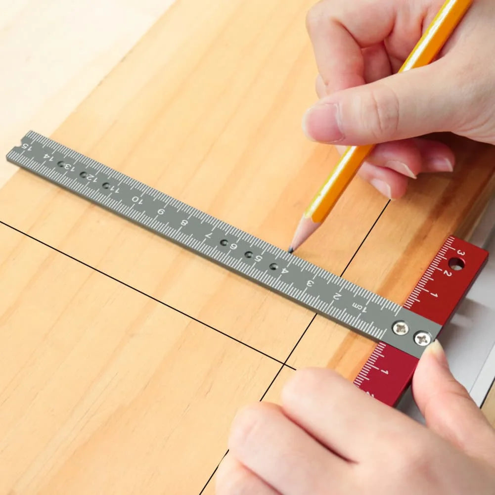 Aluminum Alloy T Square Ruler – Woodworking Marking Gauge Woodworking Marking Ruler Axl